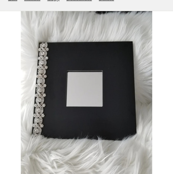 Black rhinestone wall mirror - Picture 6 of 9